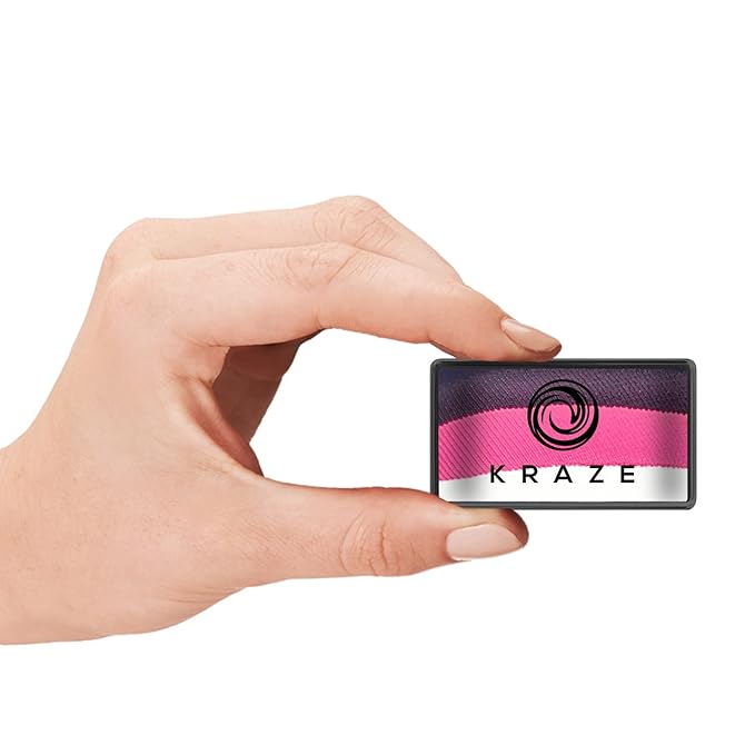 Kraze FX Dome Stroke - Deep Love (25 gm) by Jacqueline Howe Professional 1-Stroke Split Cake Hypoallergenic Non-Toxic Water Activated Face & Body Painting for Sensitive Skin Kid Safe Adults