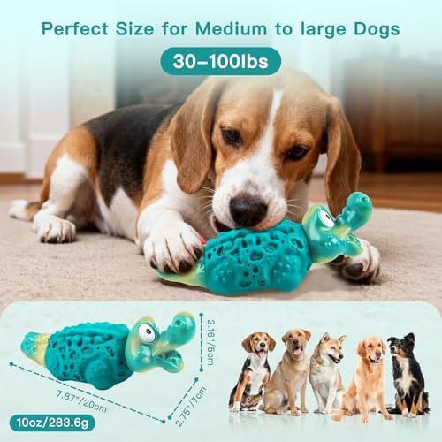 Dog Toys for Aggressive Chewers, Tough Squeaky Dog Chew Toy
