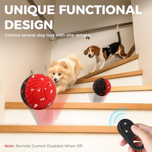 Diman Interactive Dog Ball Toys with Remote Control, E-TPU Material
