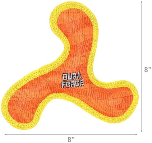 Tuffy® - DuraForce® : 2 Pack Crab & Boomerang Dog Toy: Ultra Durable Plush Toy with Multiple Layers & Reinforced Seams, Washable and Floats, DuraForce® Construction