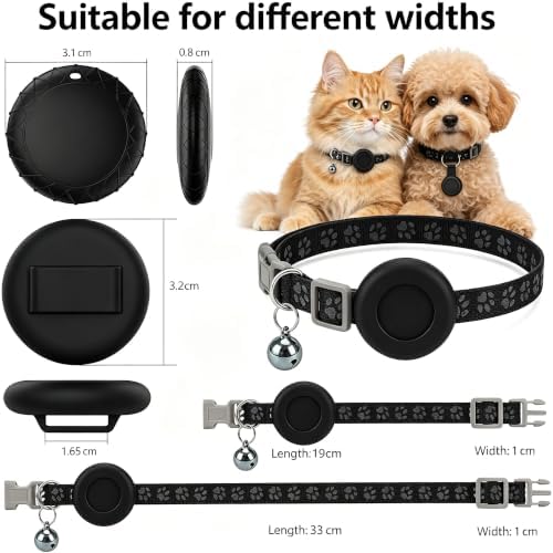 GPS Tracker for Dogs and Cats (No Subscription Required), GPS Tracker for Pet Collars, 【Apple MFi Certified】Works with iOS Find My, Global Real-Time Tracking, IP67 Waterproof, Suitable for Cats, Dogs