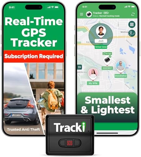 Tracki Mini GPS Tracker, Subscription Required, Cancel Anytime – Universal Compact 4G LTE Tracker for Vehicles