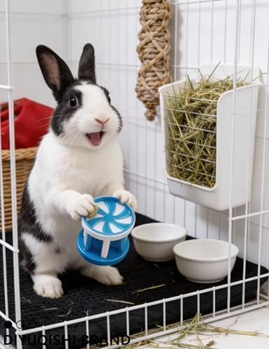 12-Pack Rabbit Chew Ball Toys with Squeakers, Non-Toxic PP