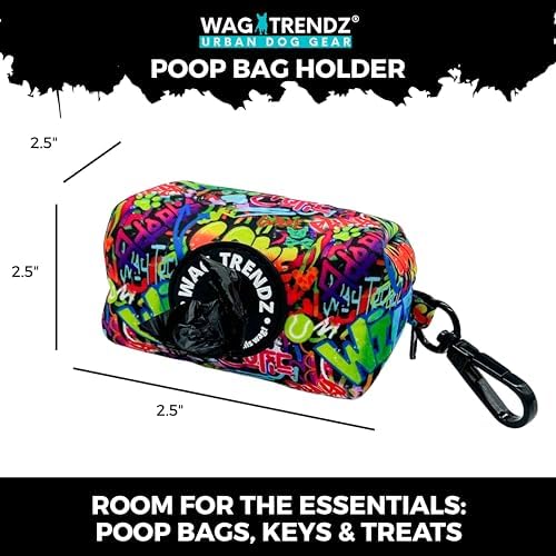 WAG TRENDZ Dog Poop Bag Dispenser | Doggy Bag Holder | Street Graffiti