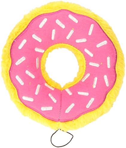 ZippyPaws Donutz No Stuffing Dog Toys to Keep Them Busy - Strawberry Donut