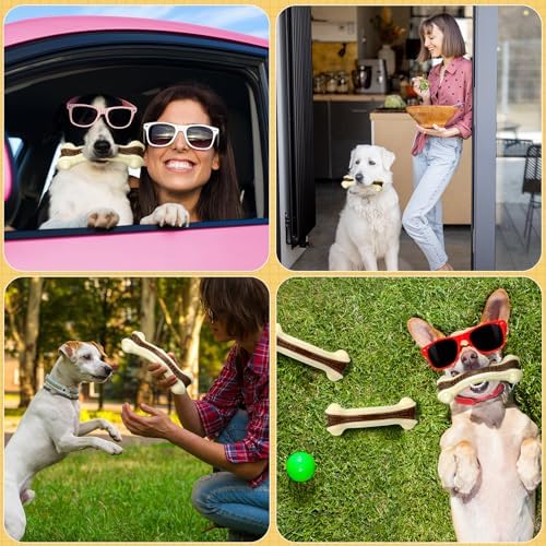 10 Pcs Dog Chew Toys for Aggressive Chewers, 5.1 x 2 Inch, 6.3 x 2.17 Inch