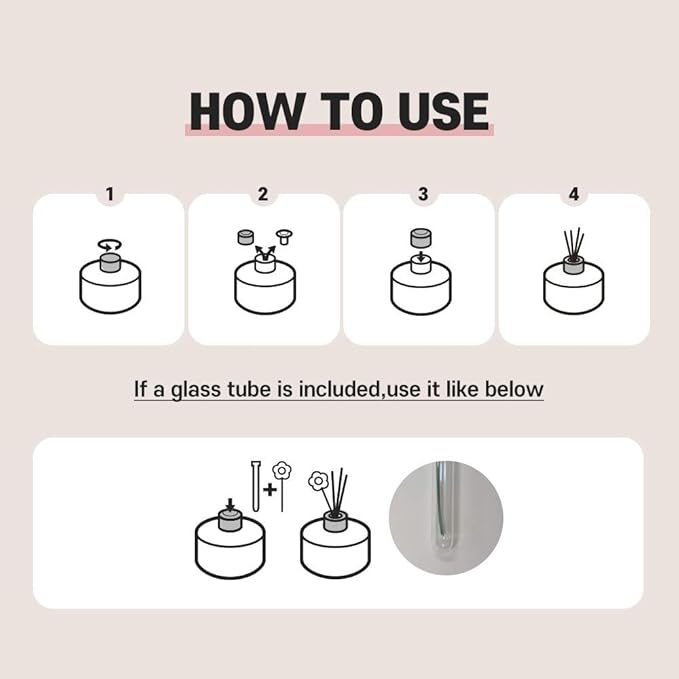 COCODOR Rose Flower Reed Diffuser/Lovely Peony/6.7oz(200ml)/1 Pack/Reed Diffuser, Reed Diffuser Set, Oil Diffuser & Reed Diffuser Sticks, Home Decor & Office Decor, Fragrance and Gifts