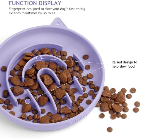 Coomazy Slow Feeder Cat Bowl Silicone Pet Puzzle Feeder for Slow Eating