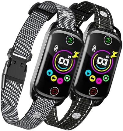 2 Pack Dog Bark Collar for Large Medium Small Dogs, Smart Automatic AI Bark Collar for Dogs,Effective Anti-Barking Training Collar with IP67 Waterproof, 4 Safe Training Modes and 8-Level Sensitivity