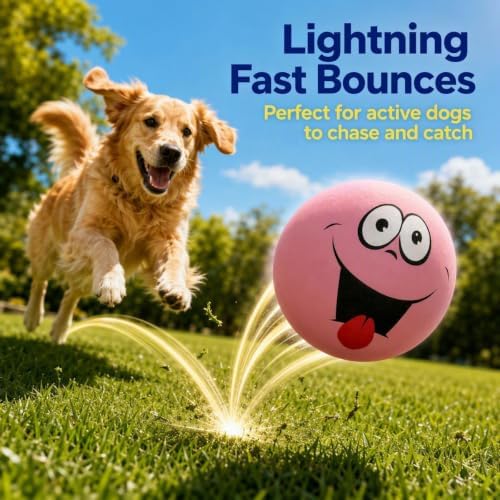 4 Pcs Soft Latex Squeaky Dog Toy Balls for Small Dogs