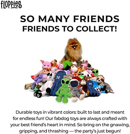 fabdog Floppies Plush Dog Toy - Cute & Durable Squeaky Dog Toys - Best Squeak Toy for Puppies and All Breeds | Ideal Pet Gift| Small Alien