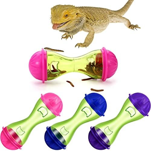 Kathfly 3 Pcs Bearded Dragon Toys Lizard Feeder Toys Reptile Supplies