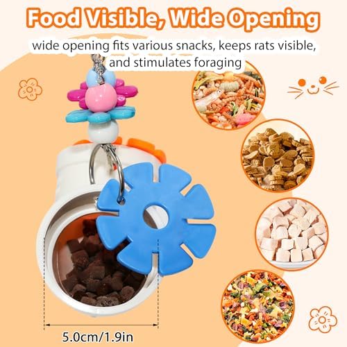 Rat Enrichment Foraging Toy, Wide Opening for More Treats, Easy-Clean