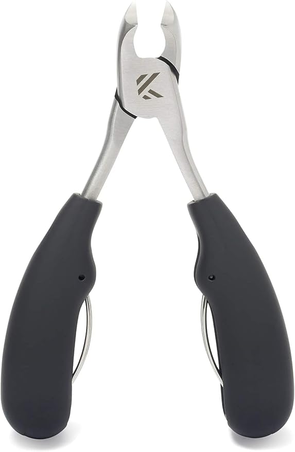 Toenail Clippers for Thick Toenails – KLIPP 15 mm Wide Jaw Thick Fingernail and Toenail Cutter with Curved Stainless-Steel Blades for Seniors (Eagle Beak)