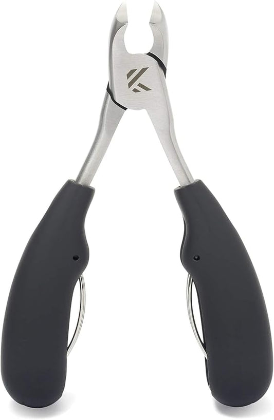 Toenail Clippers for Thick Toenails – KLIPP 15 mm Wide Jaw Thick Fingernail and Toenail Cutter with Curved Stainless-Steel Blades for Seniors (Eagle Beak)