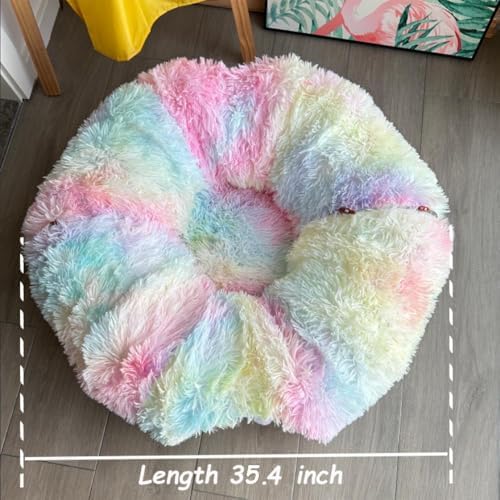 Cat Bed Tunnel Tube Toy Rainbow Plush