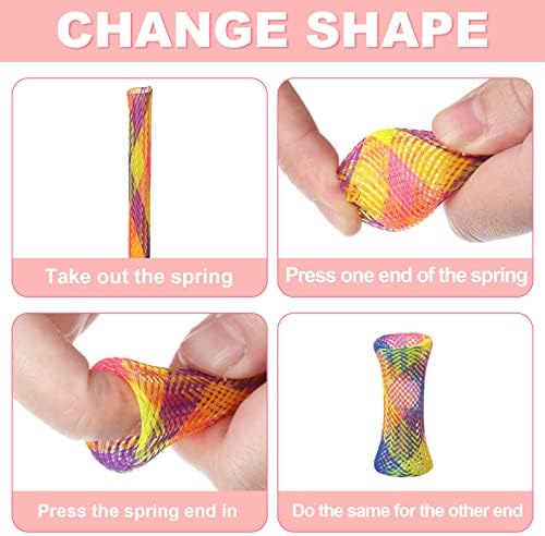 Leitee 60 Pcs Cat Spring Toys Kitten Tubes,Random Colors