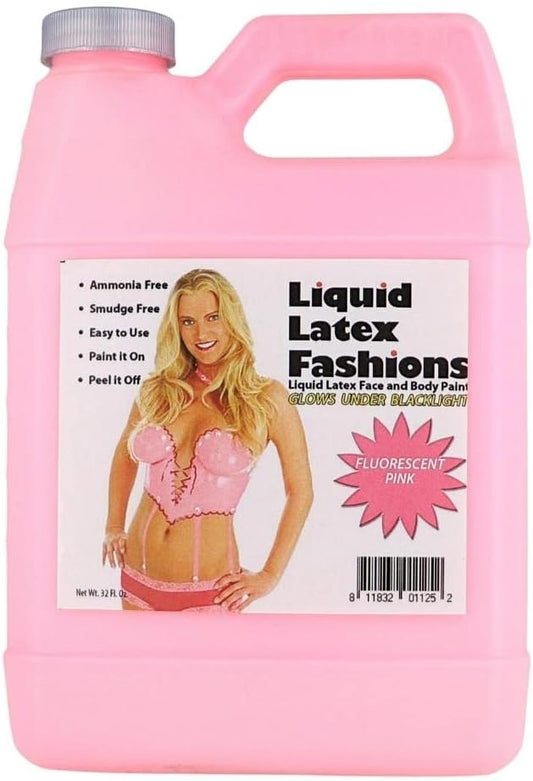 Ammonia Free Liquid Latex Body Paint - 32oz Fluorescent Pink