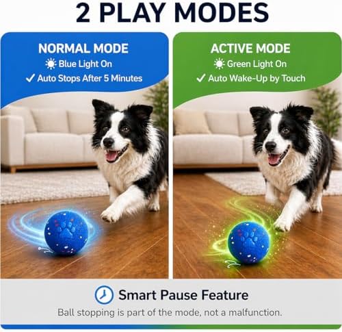 Interactive Dog Ball Toy for Medium & Large Dogs, Automatic Moving