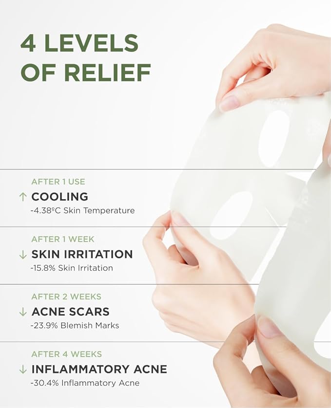 AROCELL Cica Hydrogel PDRN Mask 4 Facial Sheet with Panthenol & Centella Asiatica, Cooling Hydrogel Face Mask for Soothing Calming Hydrating Moisturizing Sensitive Skin Korean Skincare, 25gx4ea