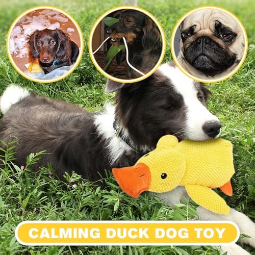 Interactive Squeaky Duck Dog Toy with Built-in Sound for Aggressive Chewer