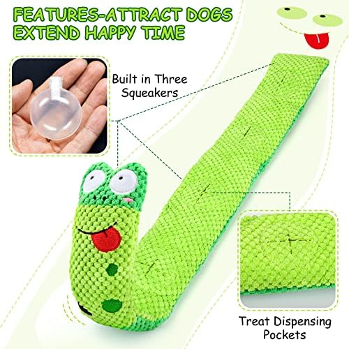 Letsmeet Squeaky Snuffle Dog Toy for Boredom Relief, Interactive Treat Puzzle Plush for Mental Stimulation & Foraging Training, Soft Chew Toy for Small Medium Dogs