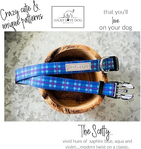 Lucky Love Dog Martingale Collar & Leash Set No Slip Cute – Scotty, Small