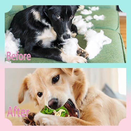 Dog Snuffle Ball, Dog Treat Toys Interactive Sniff Ball, Dog Enrichment Snuffle Ball Dog Puzzle Feeder for Exercise,Sniff Training& Slow Feeding (Avocado, 15cm)
