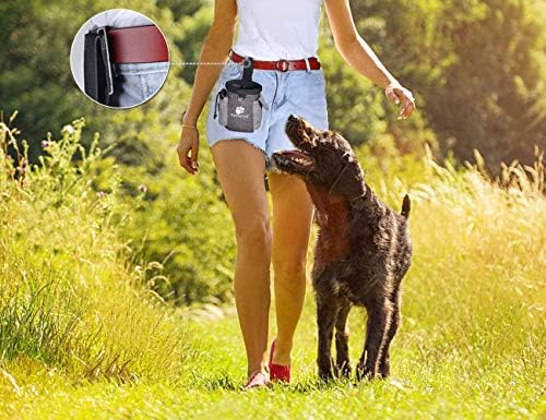 AMZNOVA Dog Treat Pouch Treatnow Dog Treat Bag, 3 Cups, Heather Coffee