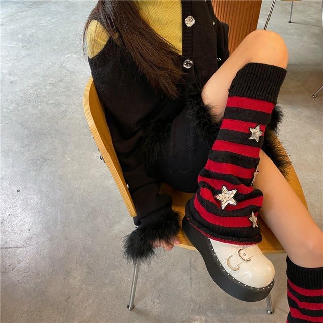 Sexybody Women's Leg Warmers Fashion Knit Warmers Long Socks Cute Y2K Kawaii Japanese Lolita Harajuku Accessories for Girls