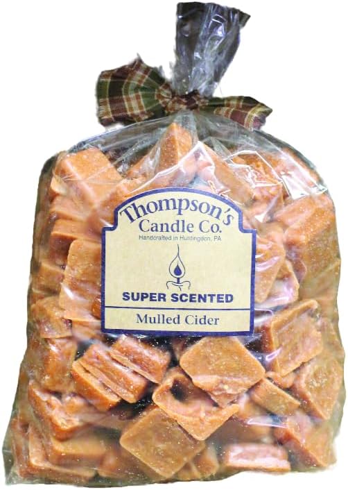 Thompson's Candle Co. Mulled Cider Super Scented Crumbles – 32 oz Bulk Bag Wax Melts | Long-Lasting Highly Fragranced Home Aroma
