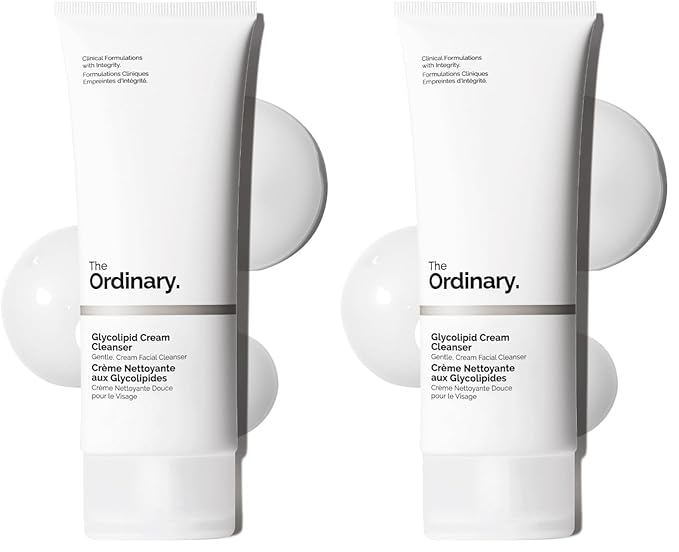 The Ordinary Glycolipid Cream Cleanser,Gentle Makeup Removal with Plant-Derived Glycolipid Agents,5.1 Fl Oz,(Pack of 2)
