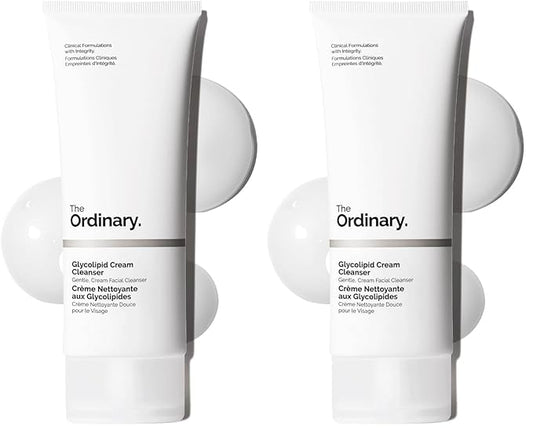 The Ordinary Glycolipid Cream Cleanser,Gentle Makeup Removal with Plant-Derived Glycolipid Agents,5.1 Fl Oz,(Pack of 2)