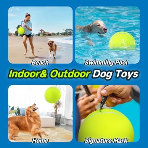 HETOO Dog Tennis Balls, Large Giant Dog Toys, Herding Ball, 9.5 Inch
