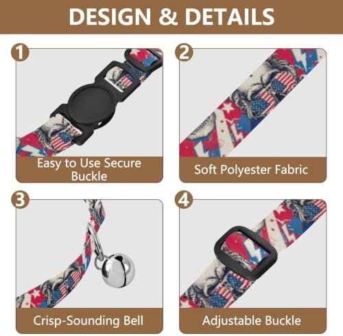 Skull Styled Hair Collar with Bell for Dog Puppy 2 Pack Pet Collar Adjustable 10.6 to 17.1 Inches