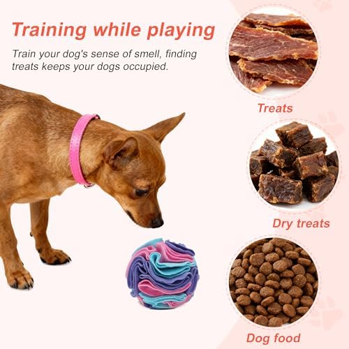 Snuffle Ball for Dogs, Interactive Dog Toys, Blue, Medium