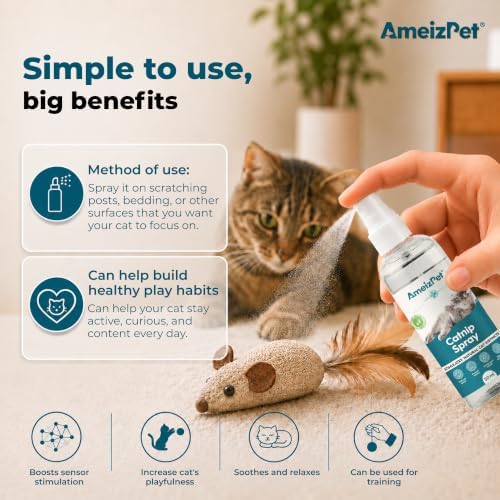 AmeizPet Catnip Spray for Cats 50 ml (1.69 Oz)