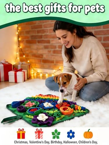 Snuffle Mat for Dogs & Cats 17.7in, Pet Treats Slow Feeding Mat