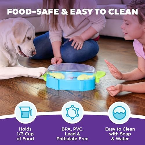 Outward Hound Nina Ottosson Paw N' Play Dog Toy Treat Puzzle, 15.4" | Level 2 Intermediate, Holds 1/3 Cup Kibble or Treats, Non-Slip Base, Easy Clean, Interactive Enrichment, Dogs & Puppies
