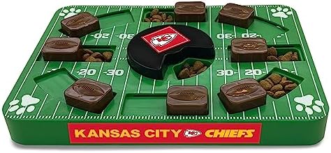 Pets First NFL Kansas City Chiefs Puzzle Toy - Interactive Dog Puzzle Treat Toy