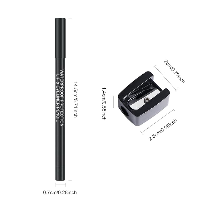 Ownest 6 Colors Eyeliner Gel Pencil, Pearl Metallic Gel Eyeliner Pen, Silky Creamy Eyeliner for Professional Eyes Makeup, High Pigmented Lasting Liner Set, with Two Makeup Pencil Sharpener-Set A