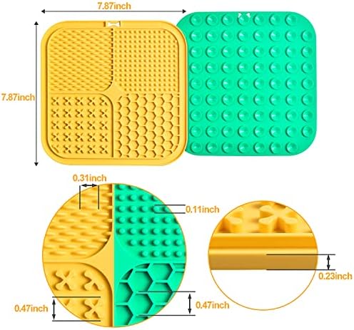 LUKITO Premium Silicone Licking Mat for Dogs & Cats, 77 Suction Cups, Slow Feeder, Boredom Reducer, Anxiety Relief, Dishwasher Safe, Food Grade