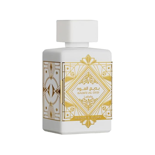 Lattafa Bade'e Al Oud Honor & Glory - Fruity, Vanilla, Warm Spicy, Woody - Eau de Parfum Long-Lasting Fragrance for Unisex, 3.40 Ounce / 100 ml | Unisex