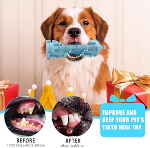 Freezable Treat Dispenser with 8 - Hours Cooling, Feeder for Large Dogs | Tough Durable Puzzle, Good for Dental Health, Easy to Clean, Portable Outdoor Camping Accessories