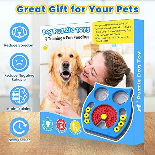 Joansan Dog Puzzle Toy, Enrichment Toy Treat Dispenser for IQ Stimulation | Lick-mat, Food Reward Puzzle Game Keeps Dogs Busy, Mental Stimulation to Reduce Anxiety for Puppies Dogs Cats