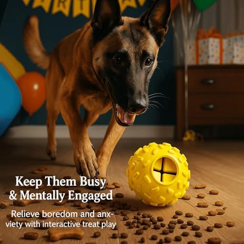 Interactive Dog Chew Toy for Small – Durable Treat Dispensing Puzzle Toy, Tough Enrichment Toy for Aggressive Chewers, Teeth Cleaning & Mental Stimulation Training Toy, Perfect for Boredom Relief
