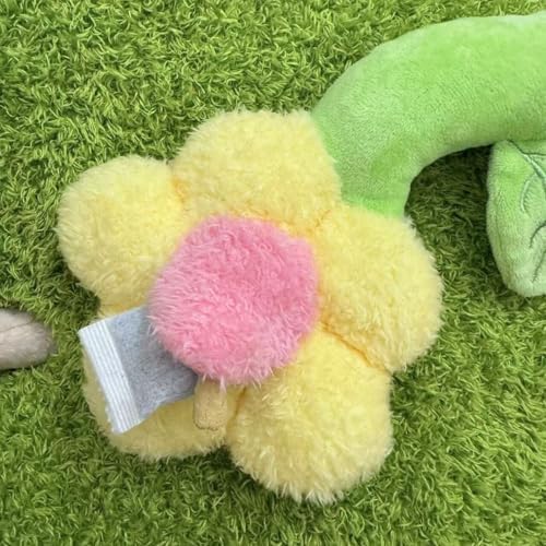 CECE PAW Catnip Refillable Interactive Cat Toy with Crinkle Sound, Flower Kicker Toy for Indoor Cats, Includes 6-Pack Catnip Pouches, Chew, Food Puzzle for Kitten Enrichment