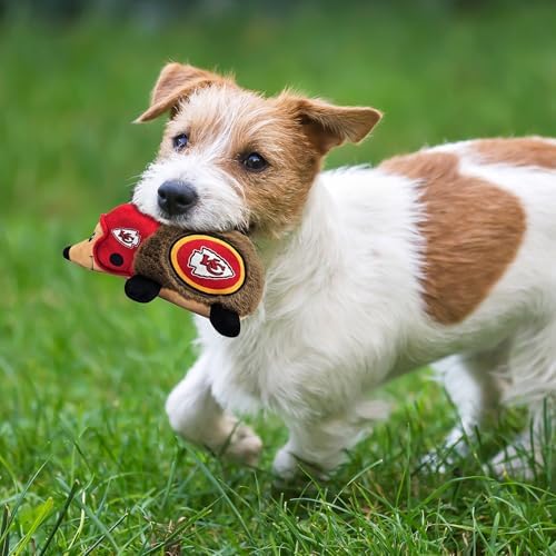 NFL Kansas City Chiefs Plush Hedgehog Toy for Dogs & Cats, Cool Soft Pet Toy for Fun and Interactive Play, Dog Chew Toy with Squeaker, Licensed Hot Pet Toy