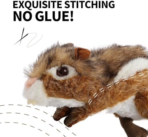 ALL FOR PAWS Dog Squeaky Toys Stuffed Animal Chipmunk Pet Plush Toys Squeak Chew Toy for Dogs Large