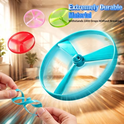 BABORUI Cat Toy Disc Launcher, Rechargeable Interactive Cat Fetch Toy Launcher with 8 Flying Discs, Flying Enrichment Toys for Indoor Bored Kittens & Adult Cats (Blue)
